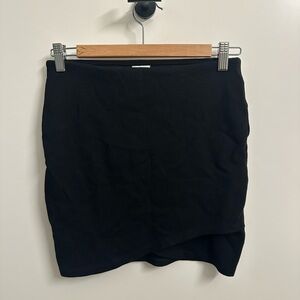Sunday Best Black Asymmetric Mini Pencil Skirt